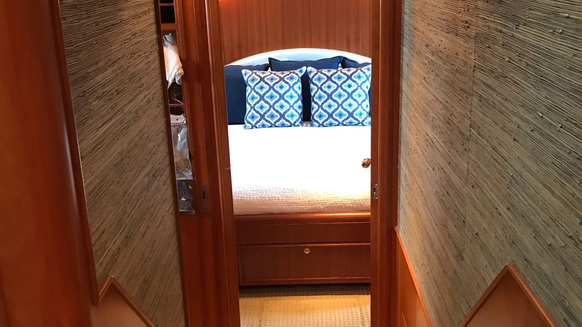 Stateroom hallway leading to Master