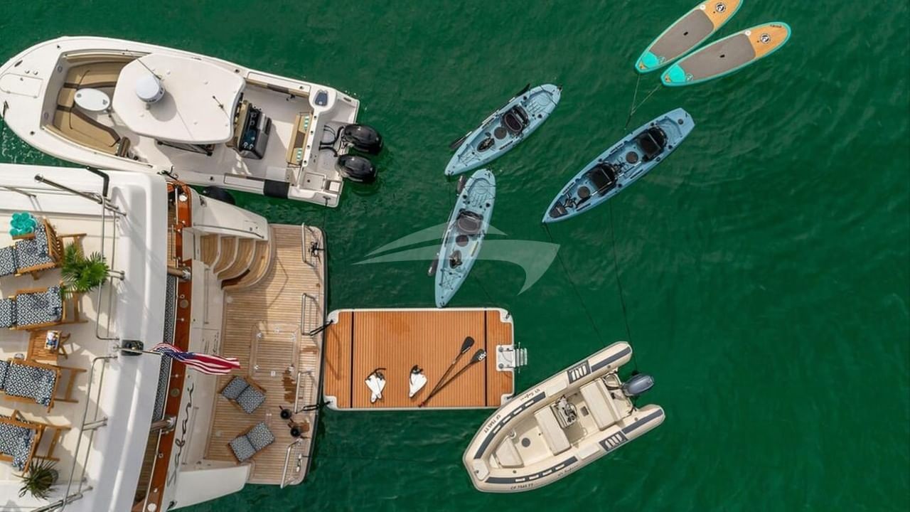 Aerial View of Water Toys