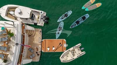 Aerial View of Water Toys
