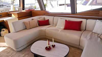 Settee in the saloon