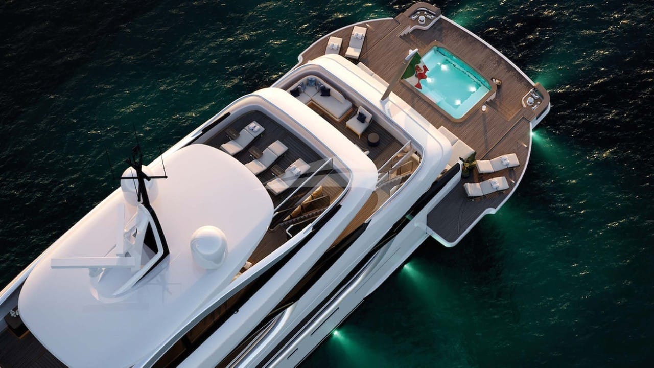 Aerial aft view
