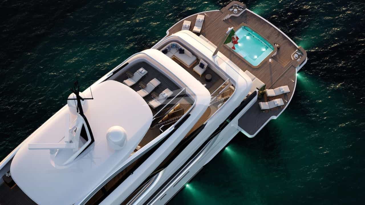 Aerial aft view