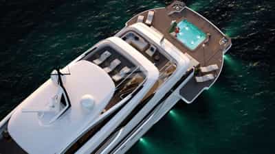 Aerial aft view