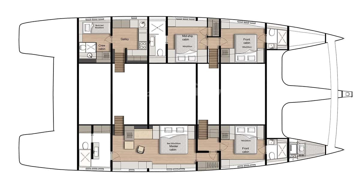 7X SPLIT deck layout