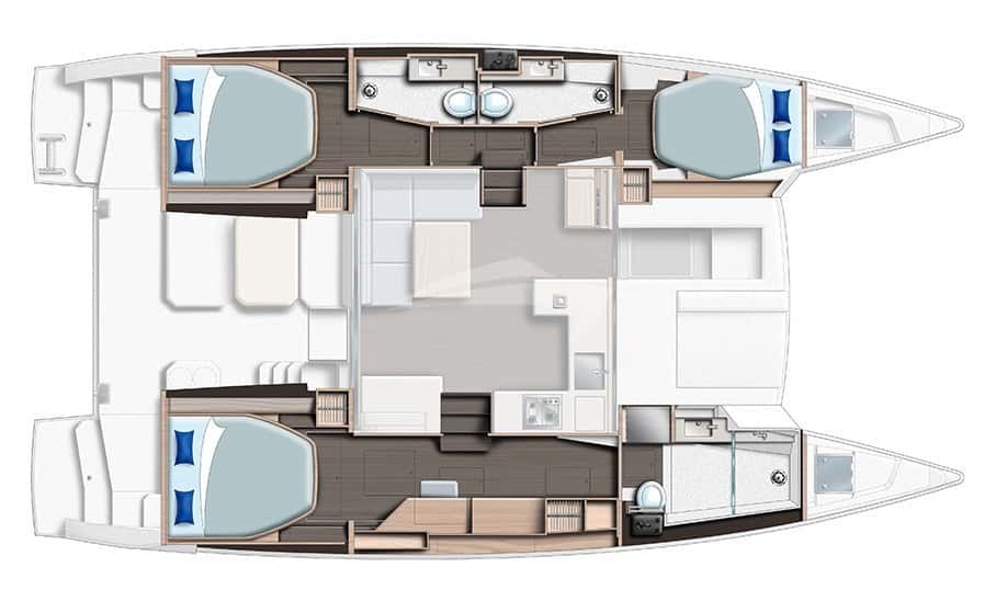 SERENITY 64 deck layout