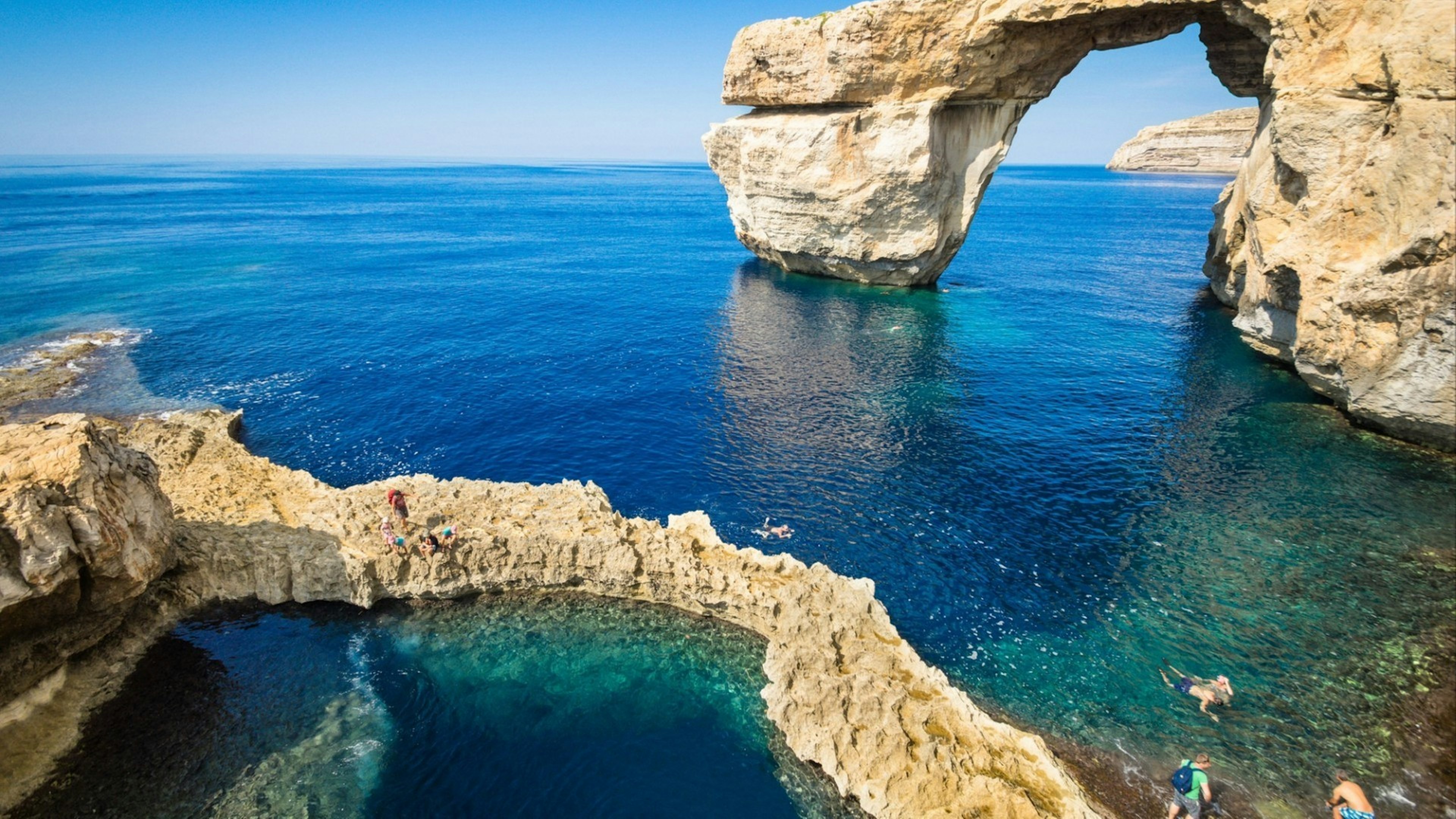 The Azure Window in Gozo island - Mediterranean nature wonder in beautiful Malta