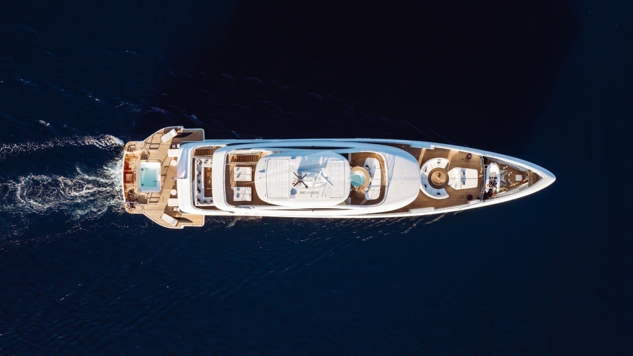 Aerial view underway