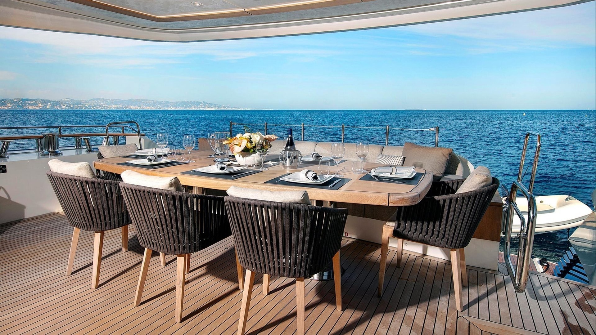 After deck seating and dining