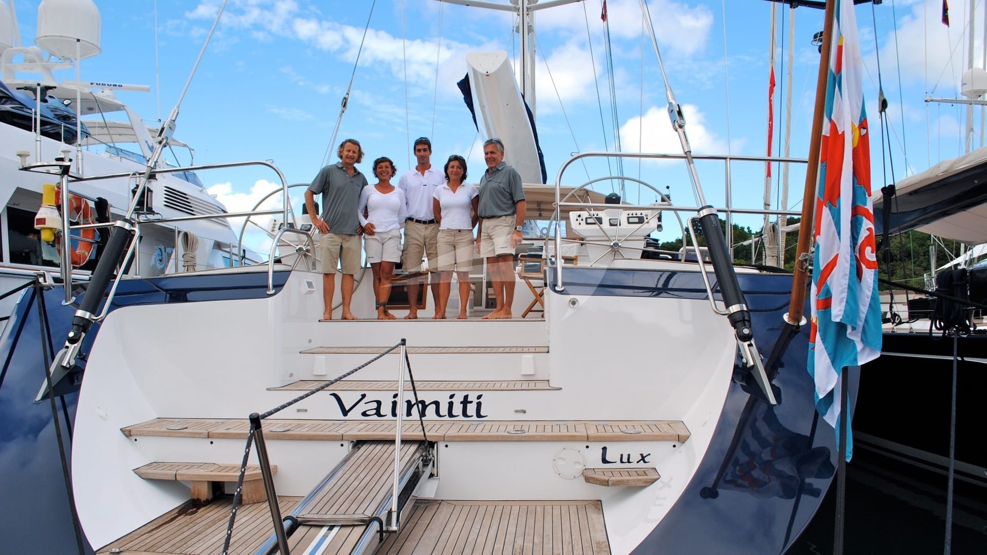 Luxury charter yacht crew for VAIMITI