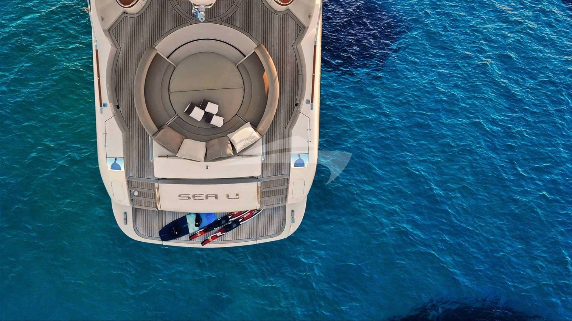 Aerial View of Aft Deck and Swim Platform