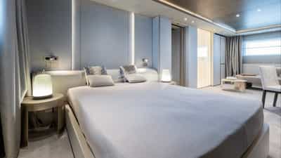 VIP stateroom with queen bed