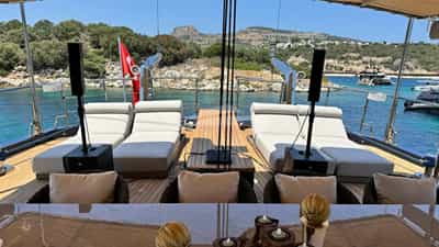 Aft deck Sunbeds