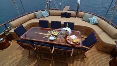 Aft dining table