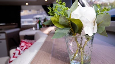 Charter Yacht VIENNA - flowers in salon