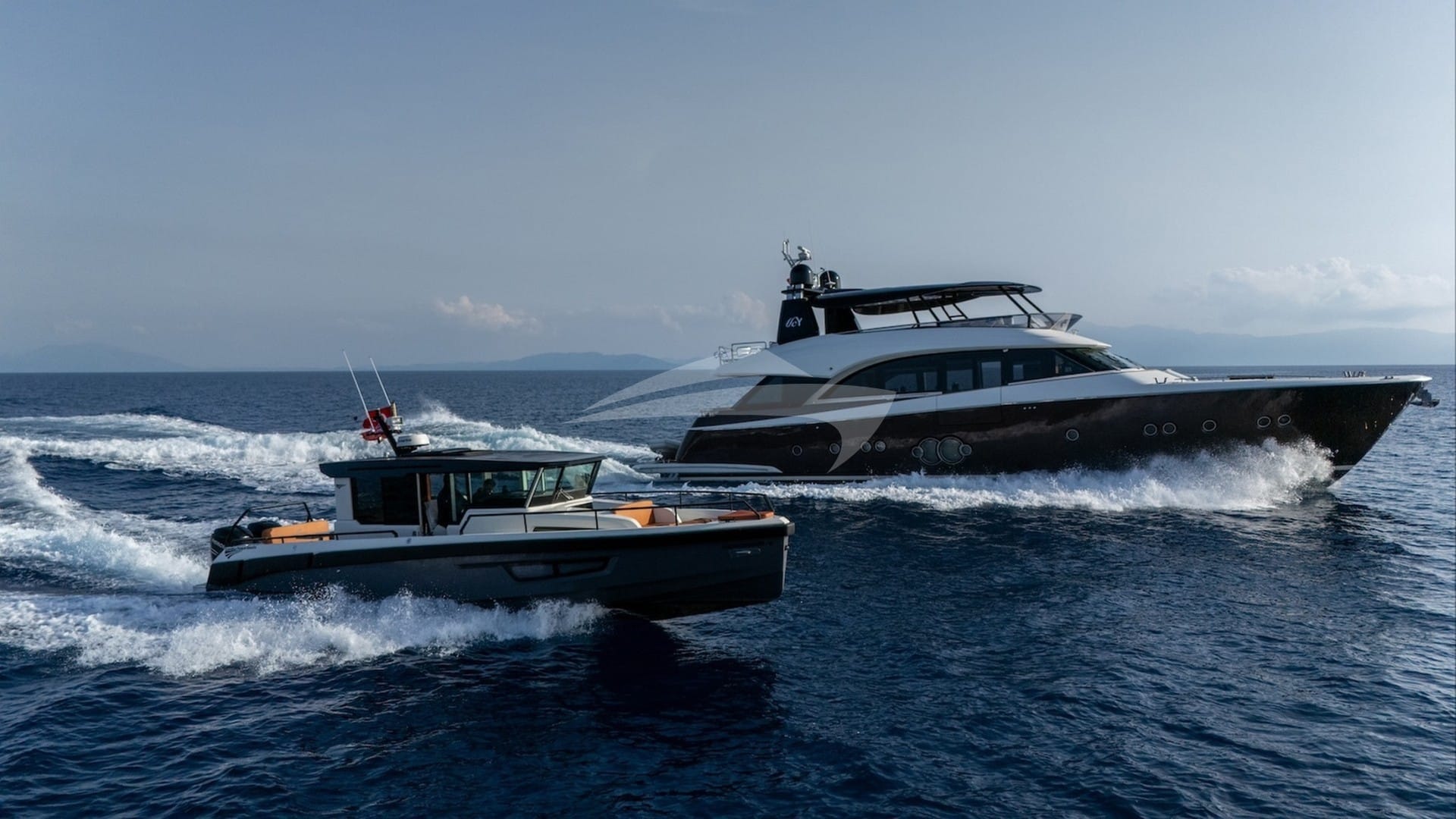 Underway with tender