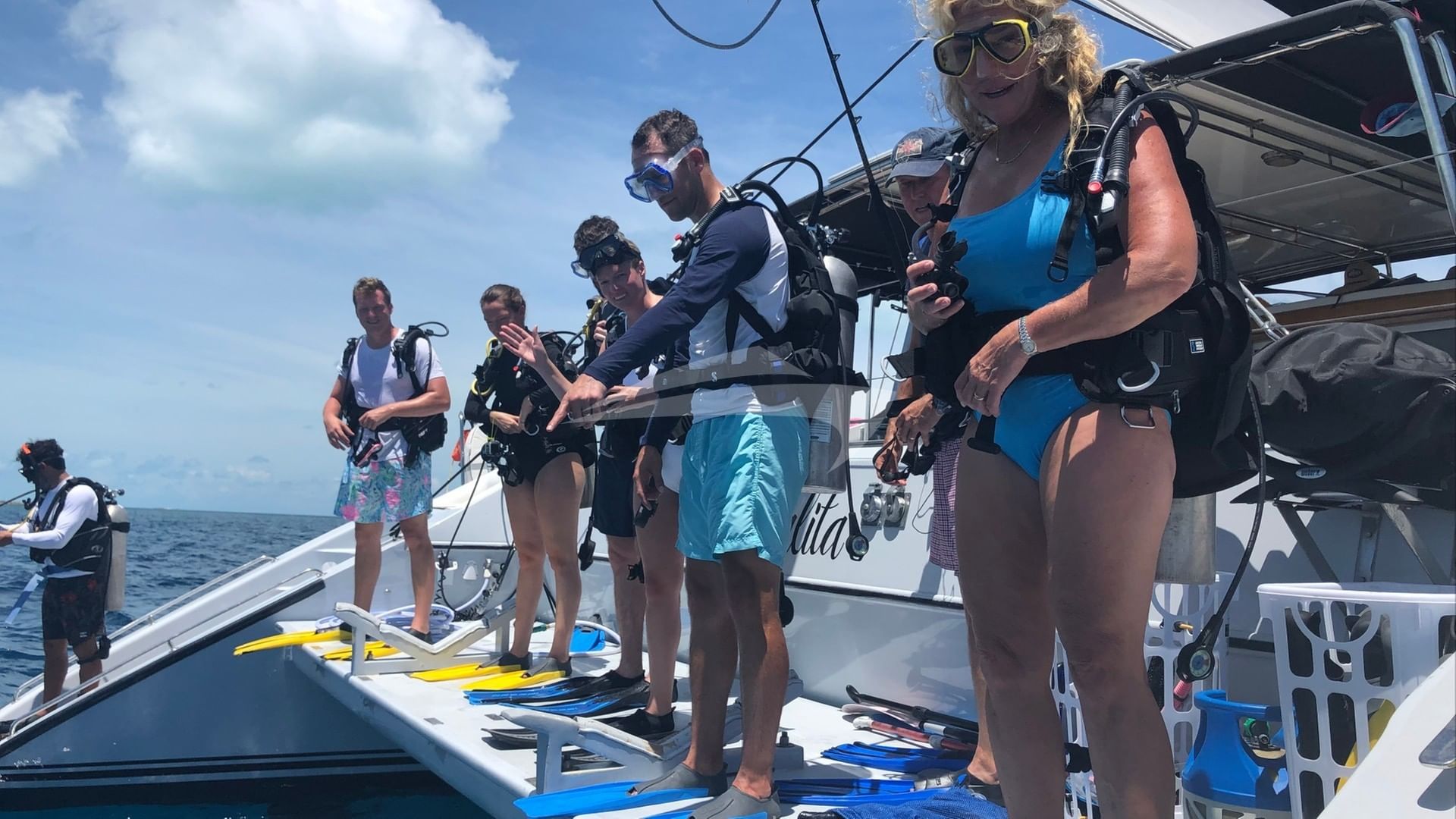 A big dive platform that's perfect for entering the water with all your gear