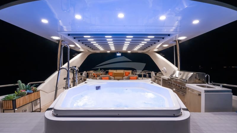 Sundeck Jacuzzi at night