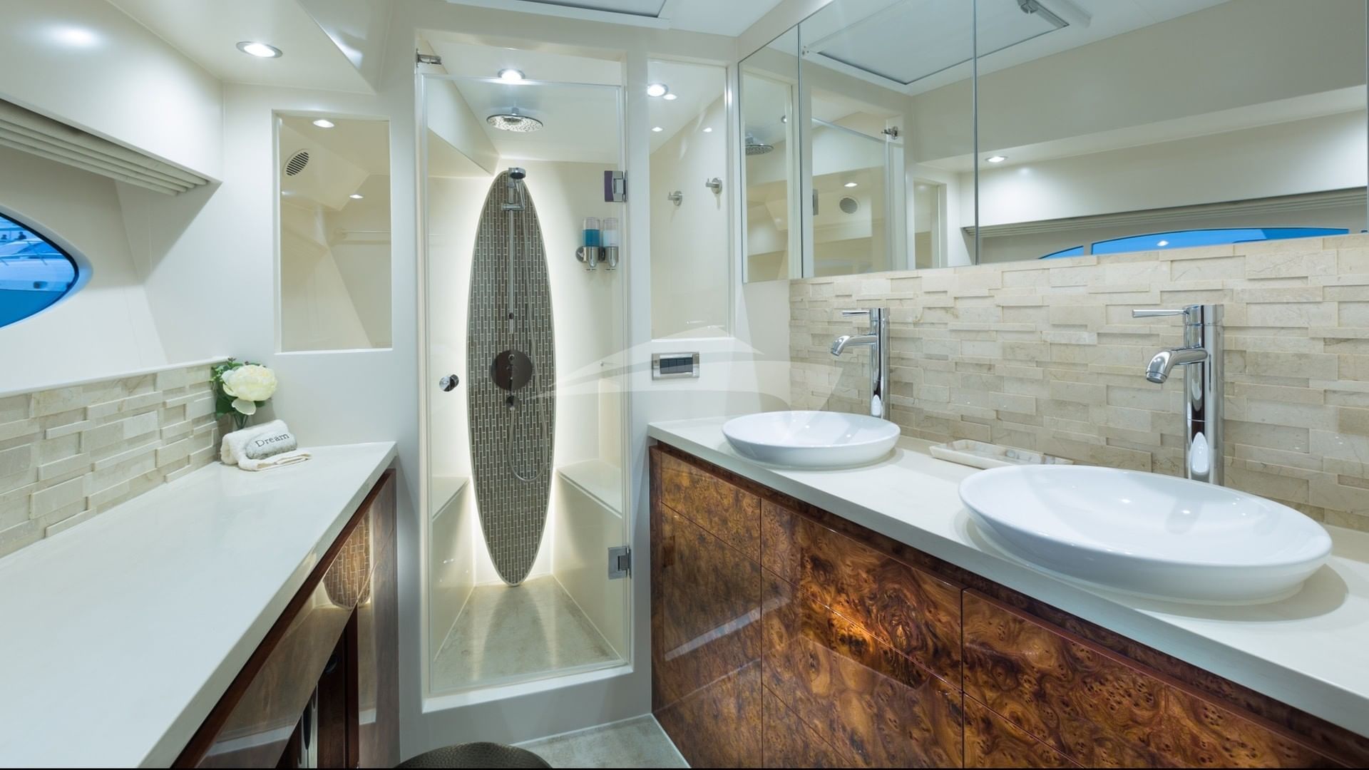 Master head and shower