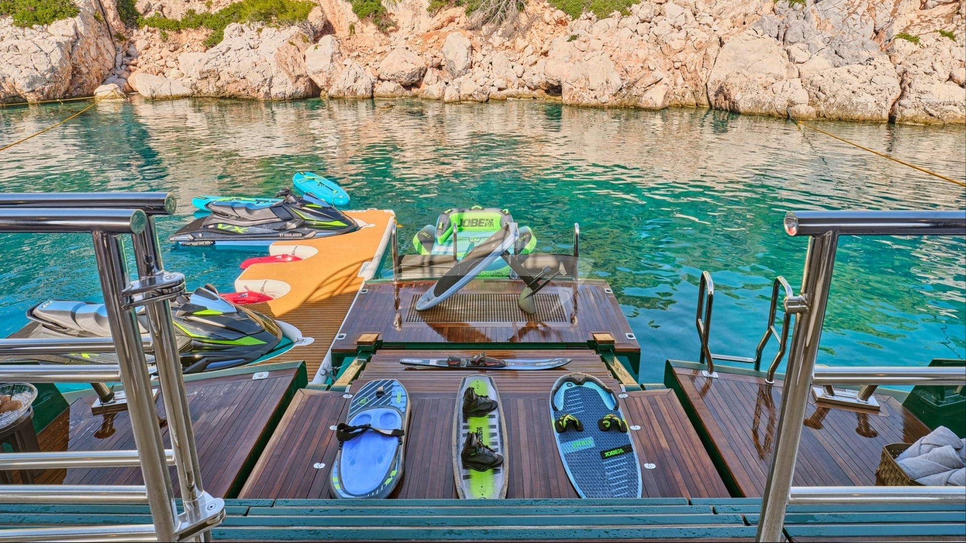 Swim Platform and Water Toys