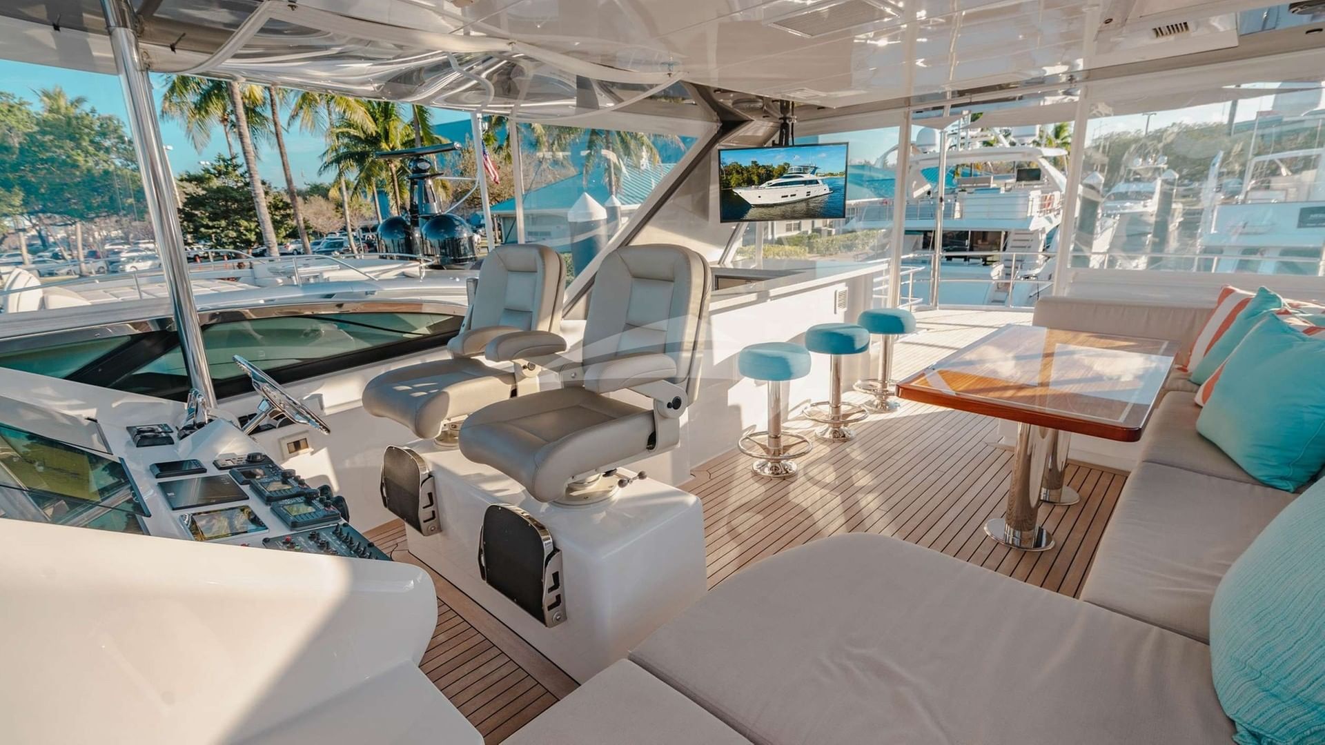 Flybridge Looking Aft