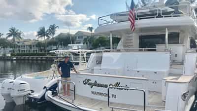 Aft deck/swim platform/32' Century/Captain Randy
