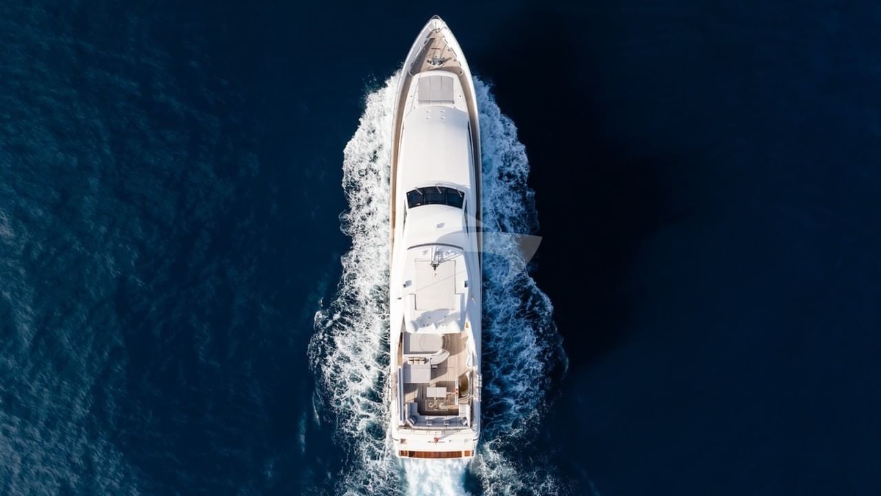 Aerial view underway