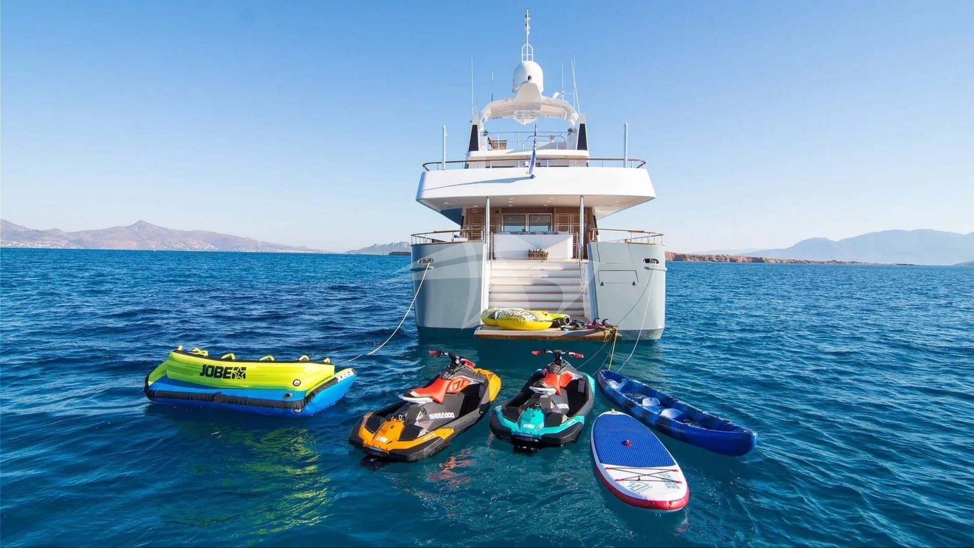 At anchor with toys out