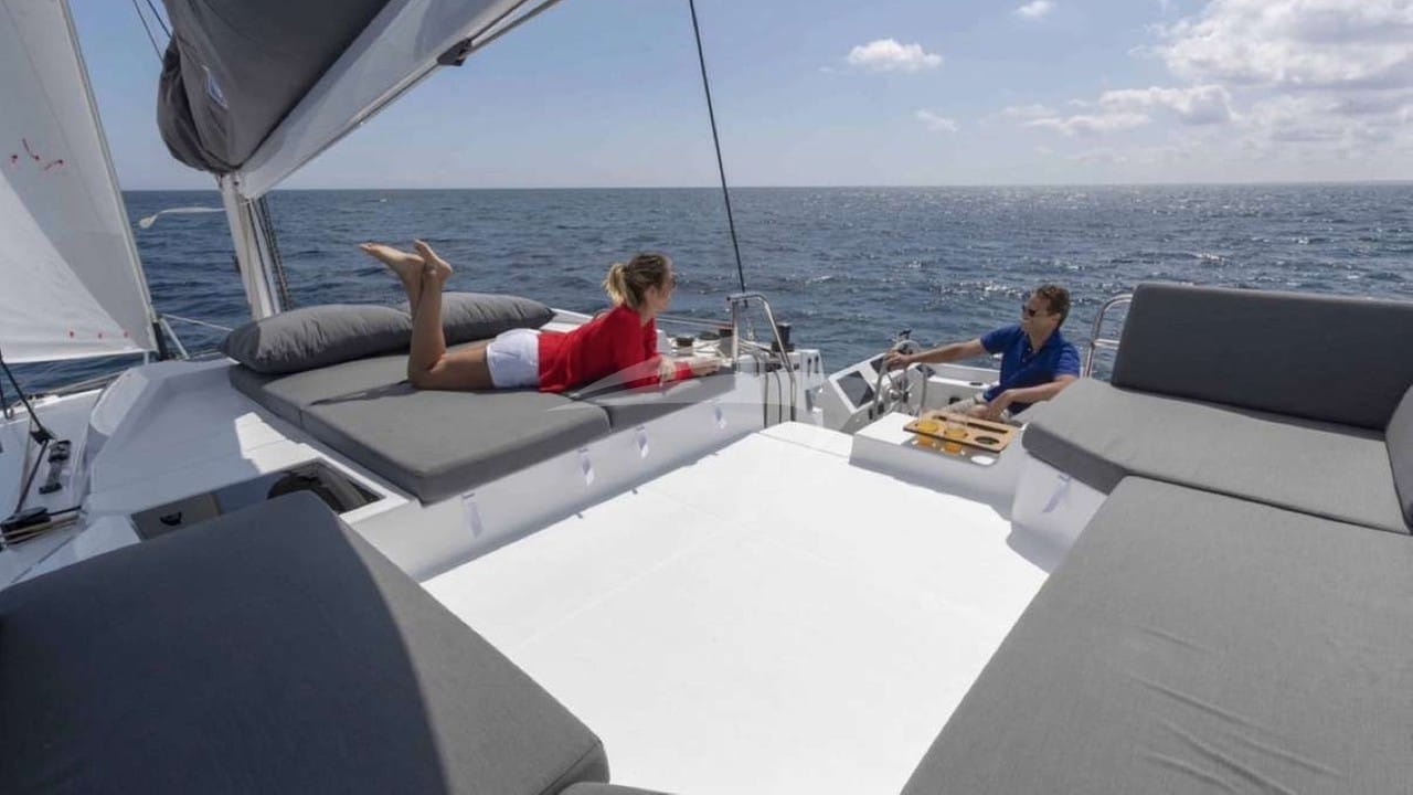 Flybridge lounge area