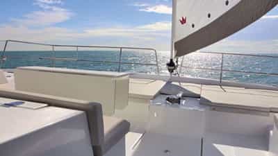 Flybridge lounge area