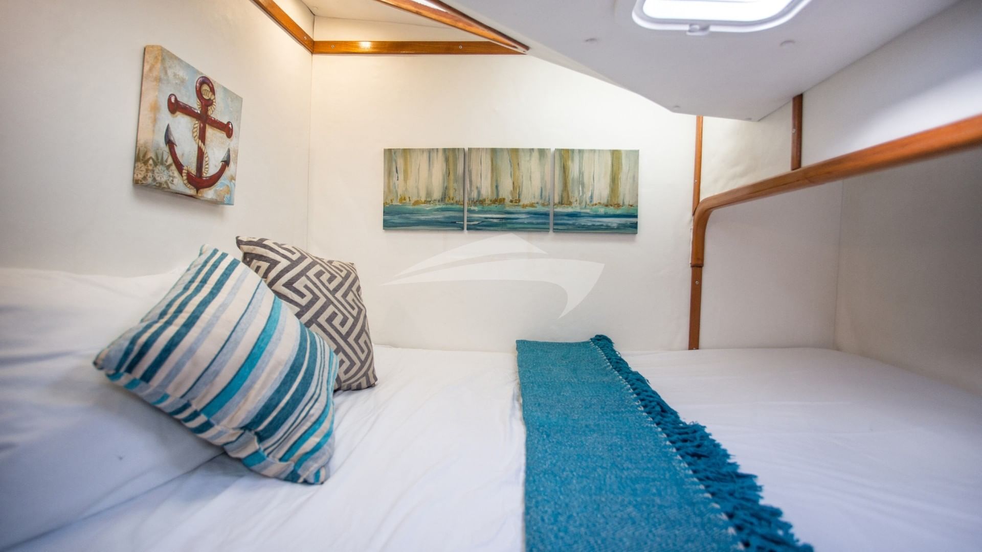 Closer view of the starboard queen suite