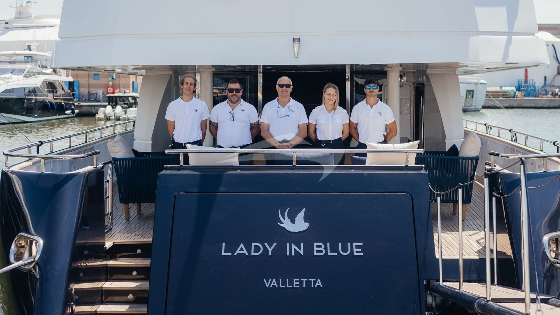 Luxury charter yacht crew for LADY IN BLUE