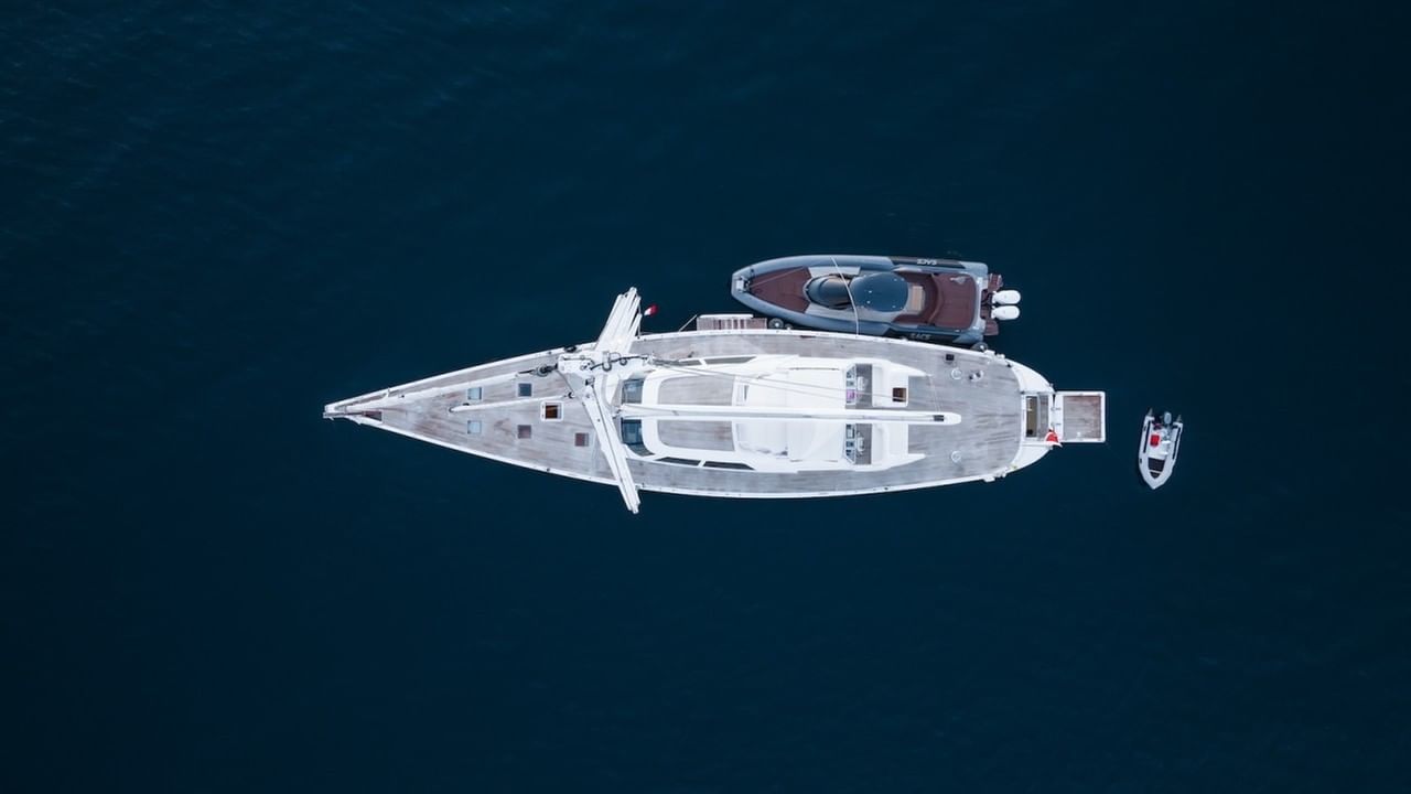 View from above at anchor