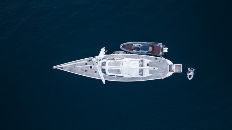 View from above at anchor