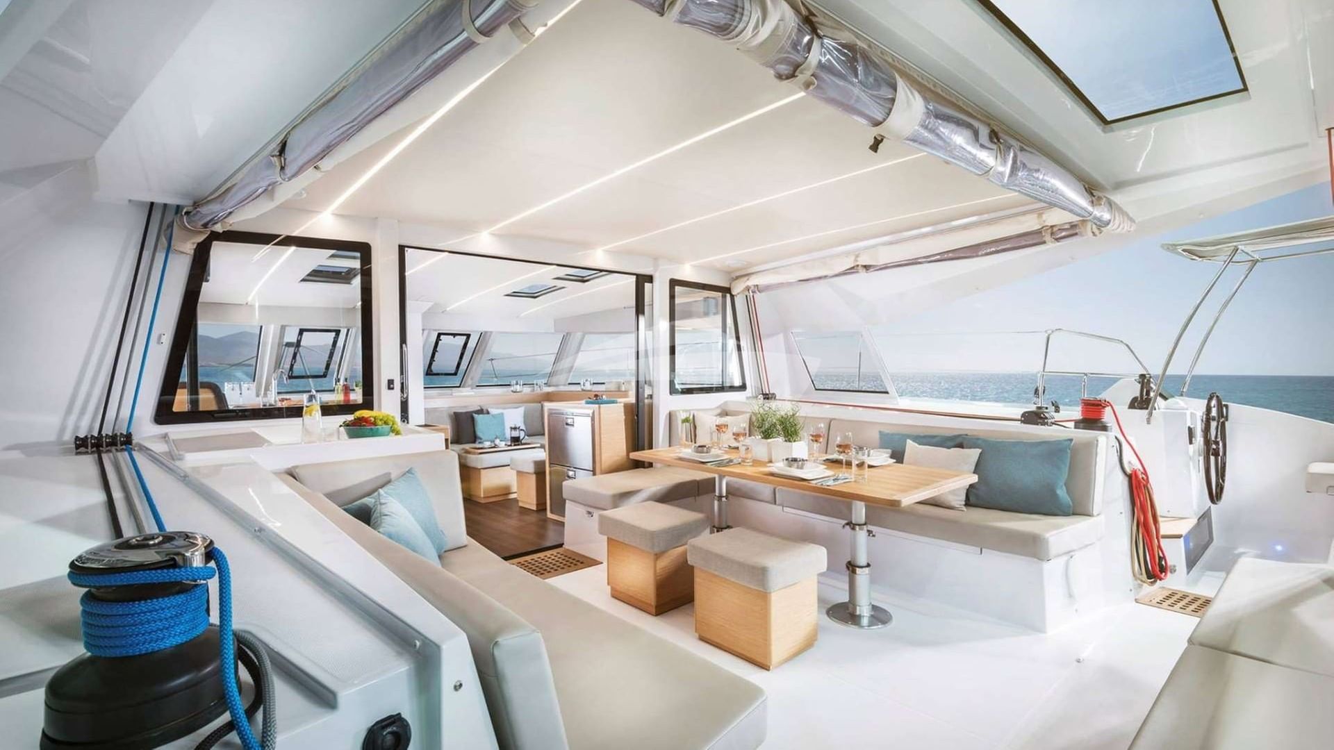 Aft deck and cockpit