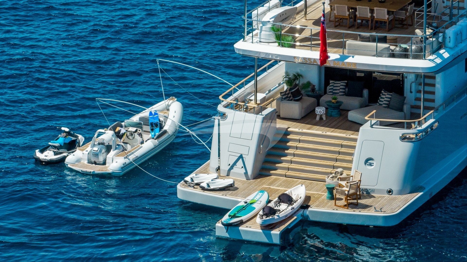 View of Aft with Water Toys