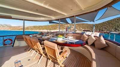 Aft Dining and Seating Area