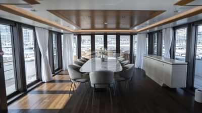 Bridge Deck Salon featuring Bar and TV Seating Area