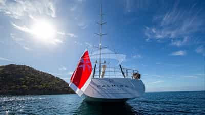 Stern at anchor