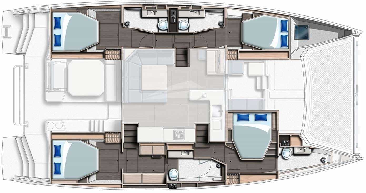 Luxury charter yacht layout diagram for HAZEL DELLA