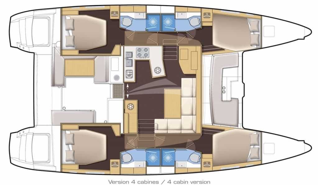 Luxury charter yacht layout diagram for NEON MOON