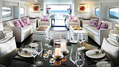 INFINITY PACIFIC_Main Salon looking aft full beam