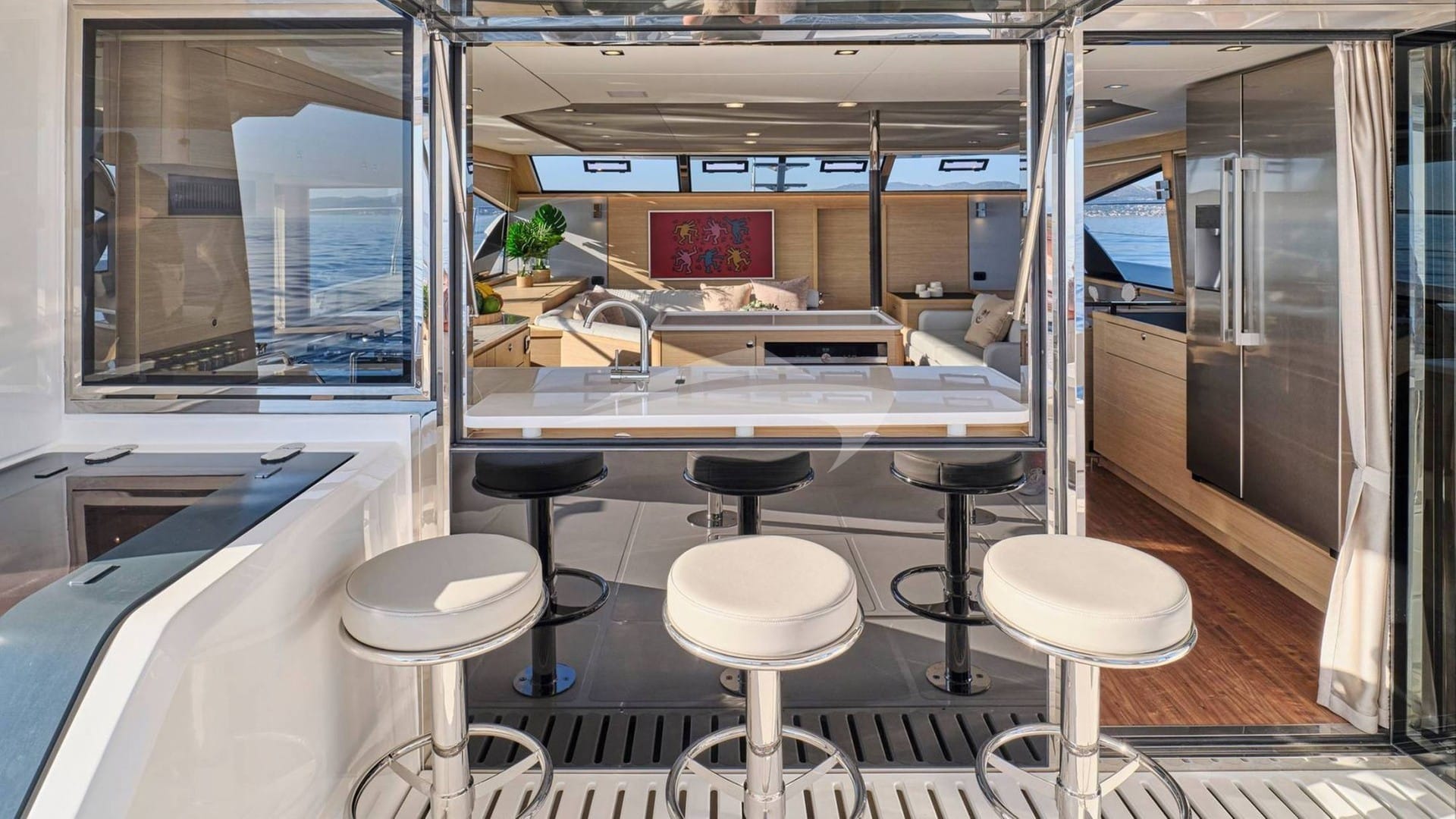 View of Salon from Aft Deck