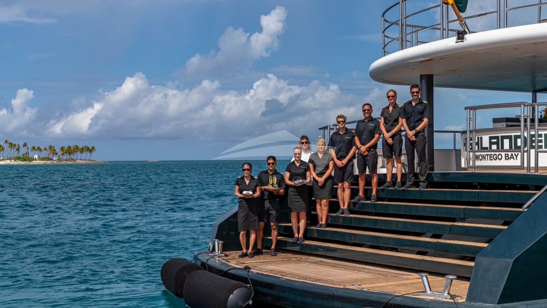 Luxury charter yacht crew for HIGHLANDER