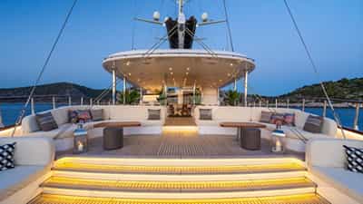Sundeck at night