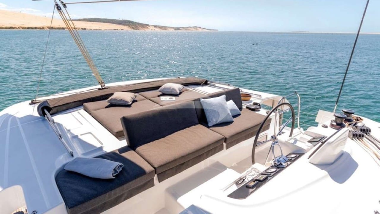 Flybridge lounge area