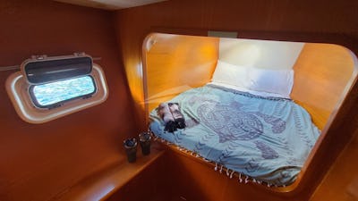 The forward port guest cabin