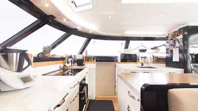 Salon and galley