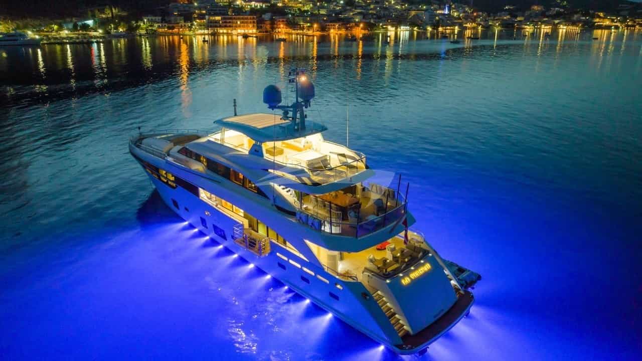 Lit up at night