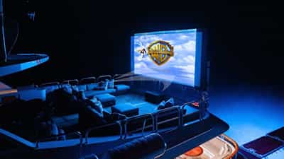 Ocean Club Outdoor Cinema on the Sun Deck Aerial View - Photo Credit Ocean Air Media