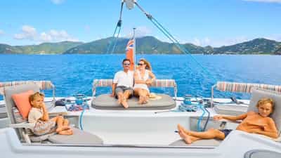 A large flybridge deck.